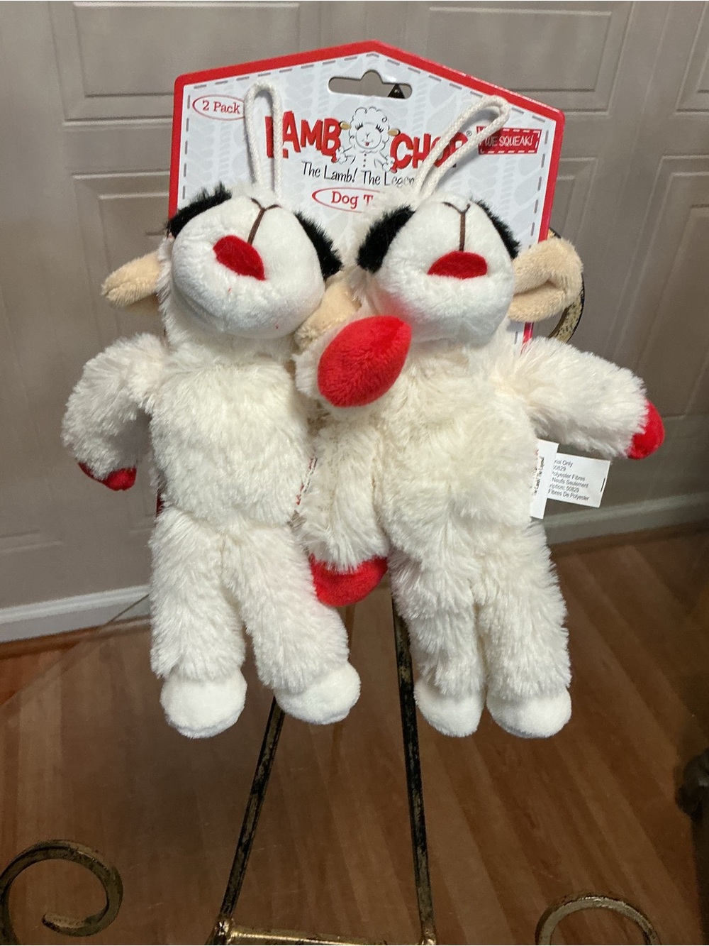 Multipet Lamb Chop Squeaky Dog Toy (7.5") 2 pack 2024 new on cardboard hanger